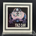 Vintage Taz Car Tasmanian Devil Carnival Prize Glass Tile