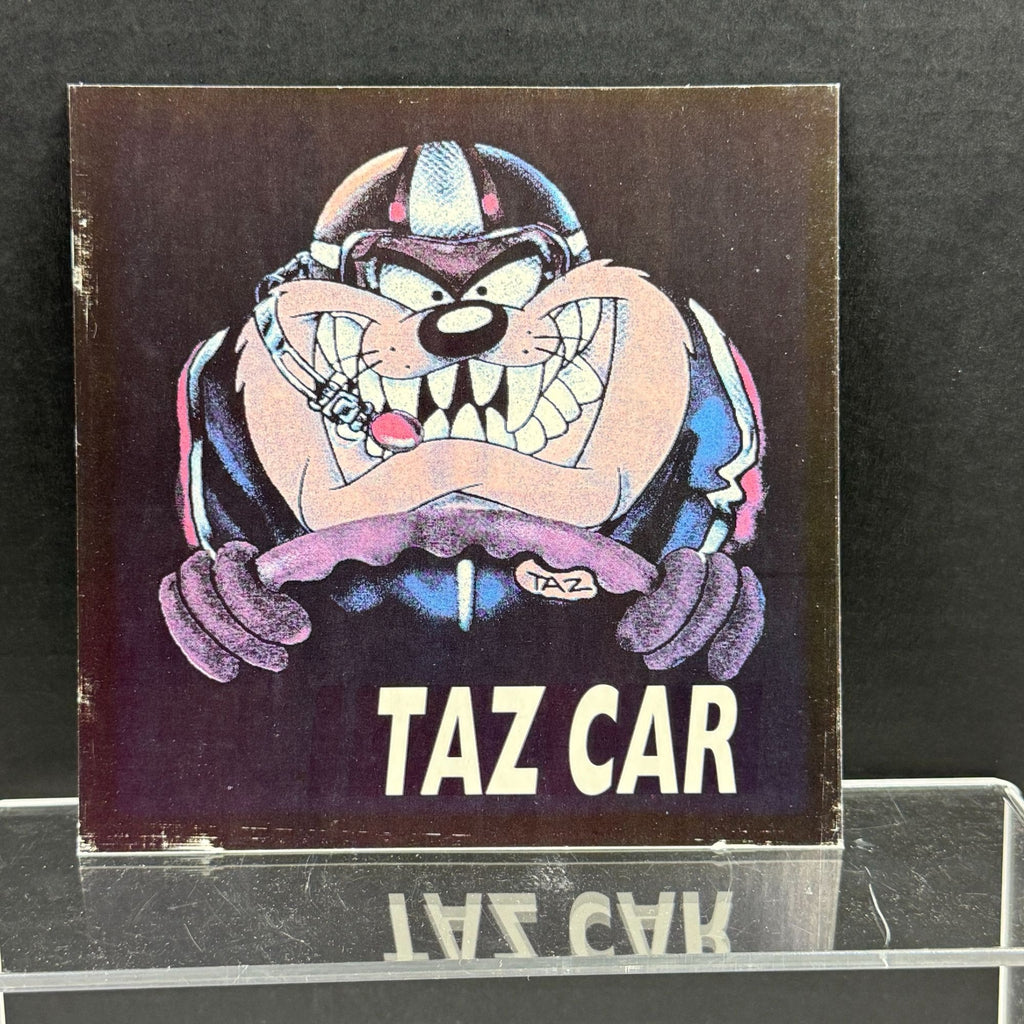 Vintage Taz Car Tasmanian Devil Carnival Prize Glass Tile
