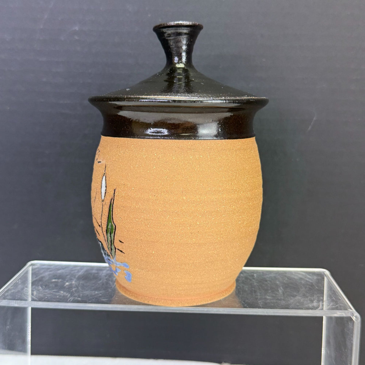 Vintage Minnesota Wild Rice Pottery Jar by Stoneware Specialties