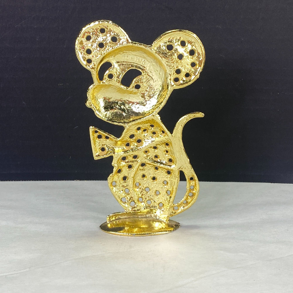 Vintage Torino Earring Holder Tree Mouse Gold Tone