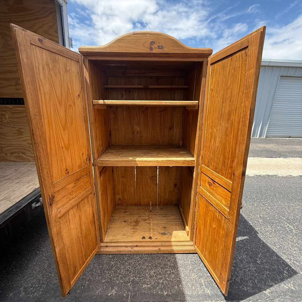 Rustic Pine Wood Armoire or Entertainment Center