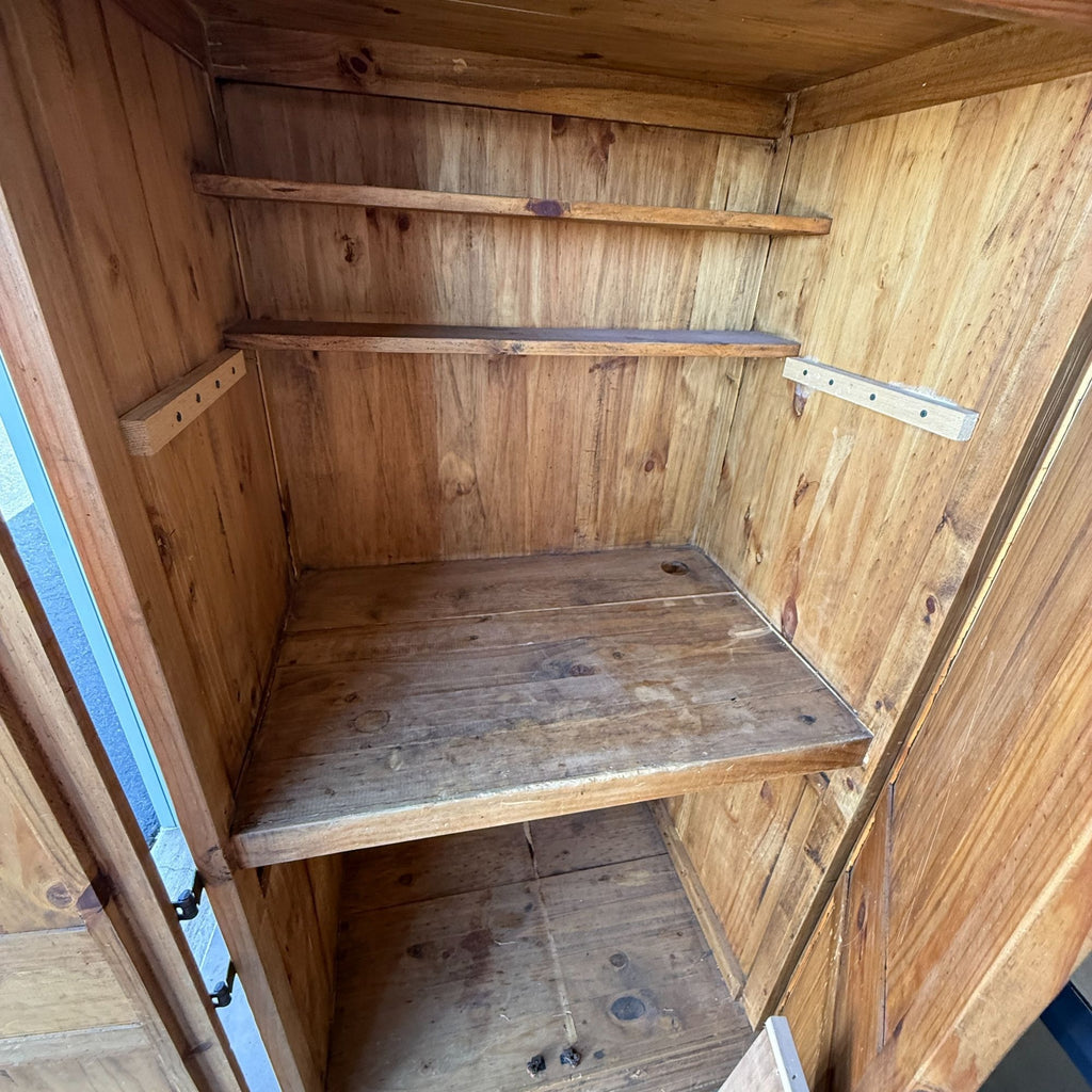 Rustic Pine Wood Armoire or Entertainment Center