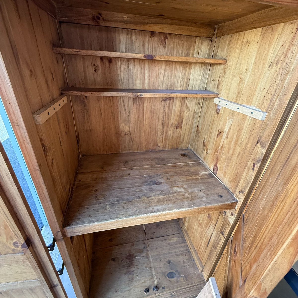 Rustic Pine Wood Armoire or Entertainment Center
