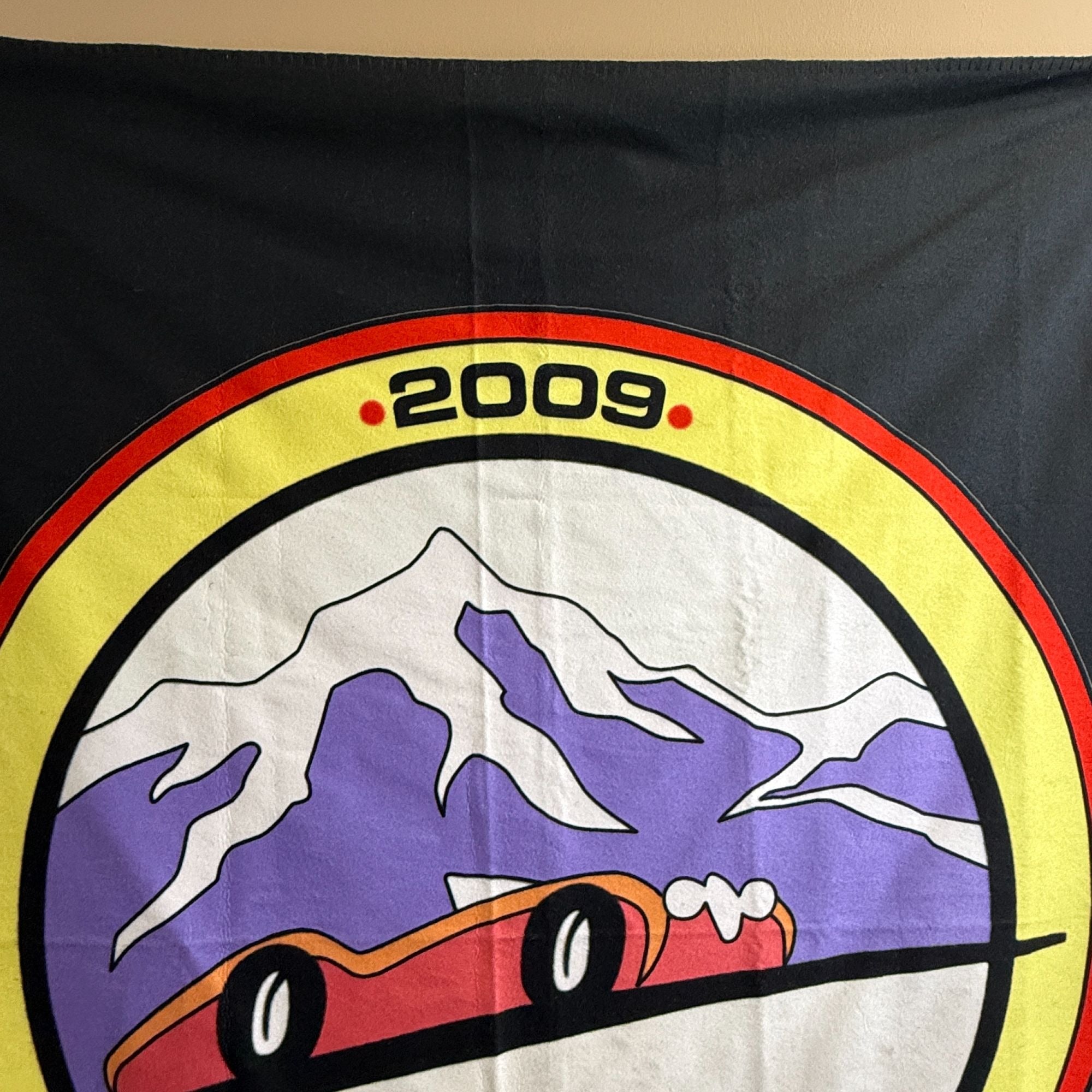 2009 Peak to Peak Rallye Colorado Springs Souvenir Blanket 48x58