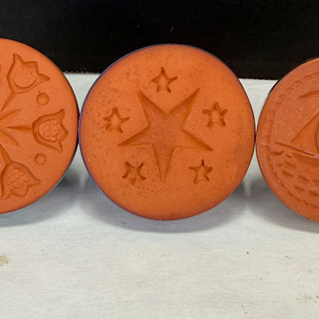 RyCraft Terra Cotta Cookie Stamps Lot Of 3