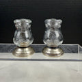 Vintage Alvin S270 Sterling Silver & Glass Salt & Pepper Shaker Set