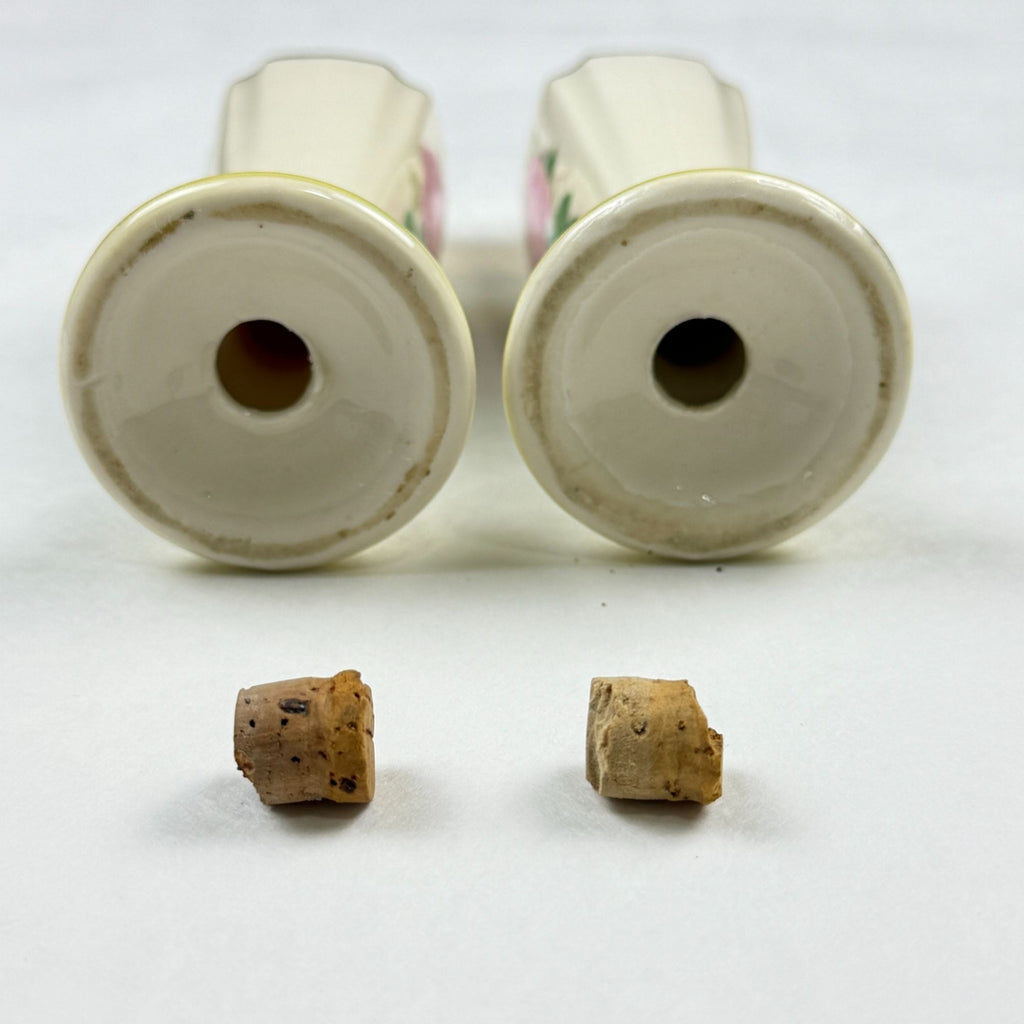 Vintage Lusterware Yellow Pink Rose Salt and Pepper Shakers