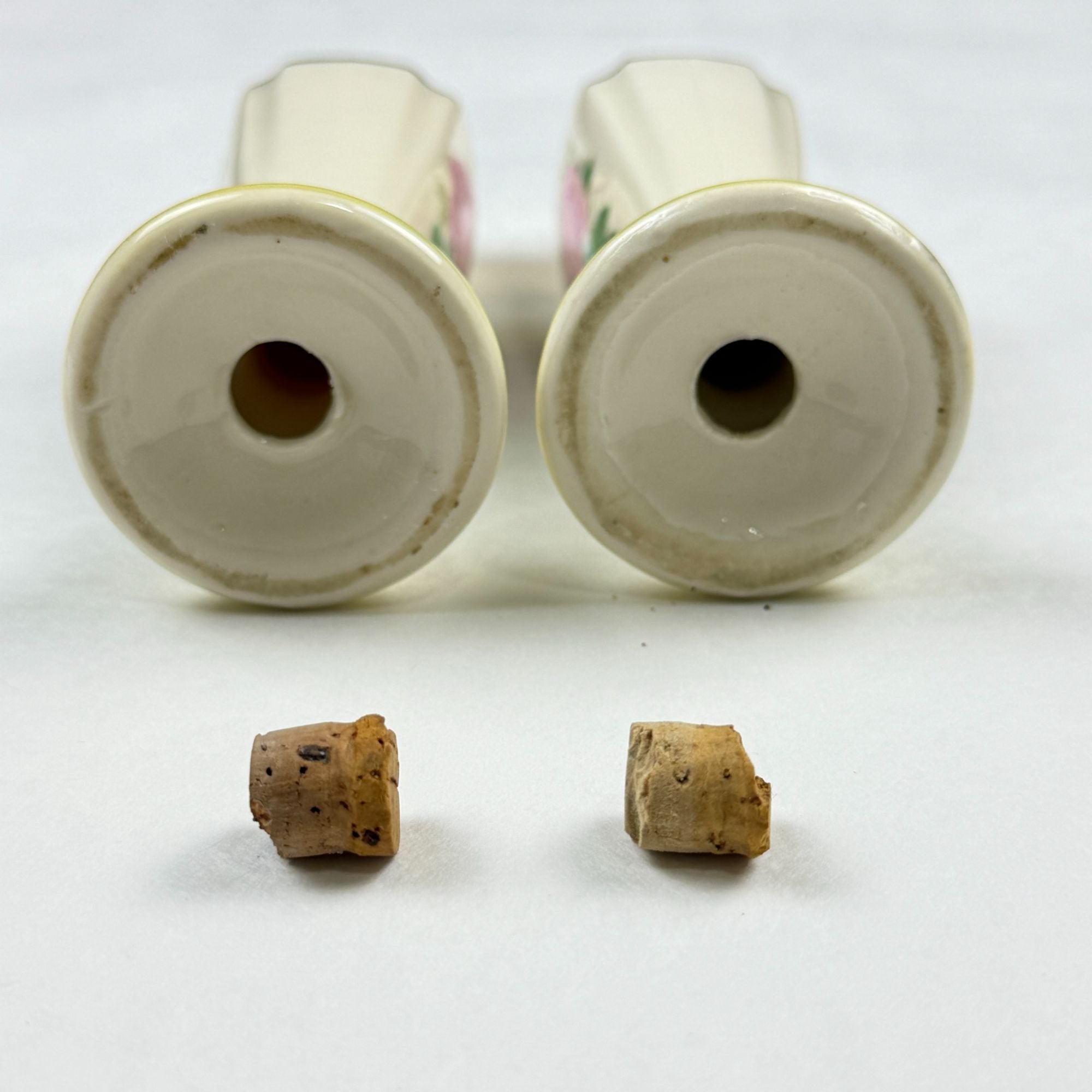 Vintage Lusterware Yellow Pink Rose Salt and Pepper Shakers