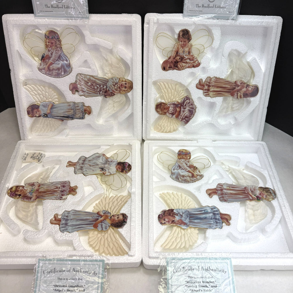 Bradford Dona Gelsinger Heaven's Little Angels Christmas Ornaments Sets 9-12