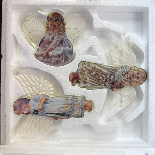 Bradford Dona Gelsinger Heaven's Little Angels Christmas Ornaments Sets 9-12