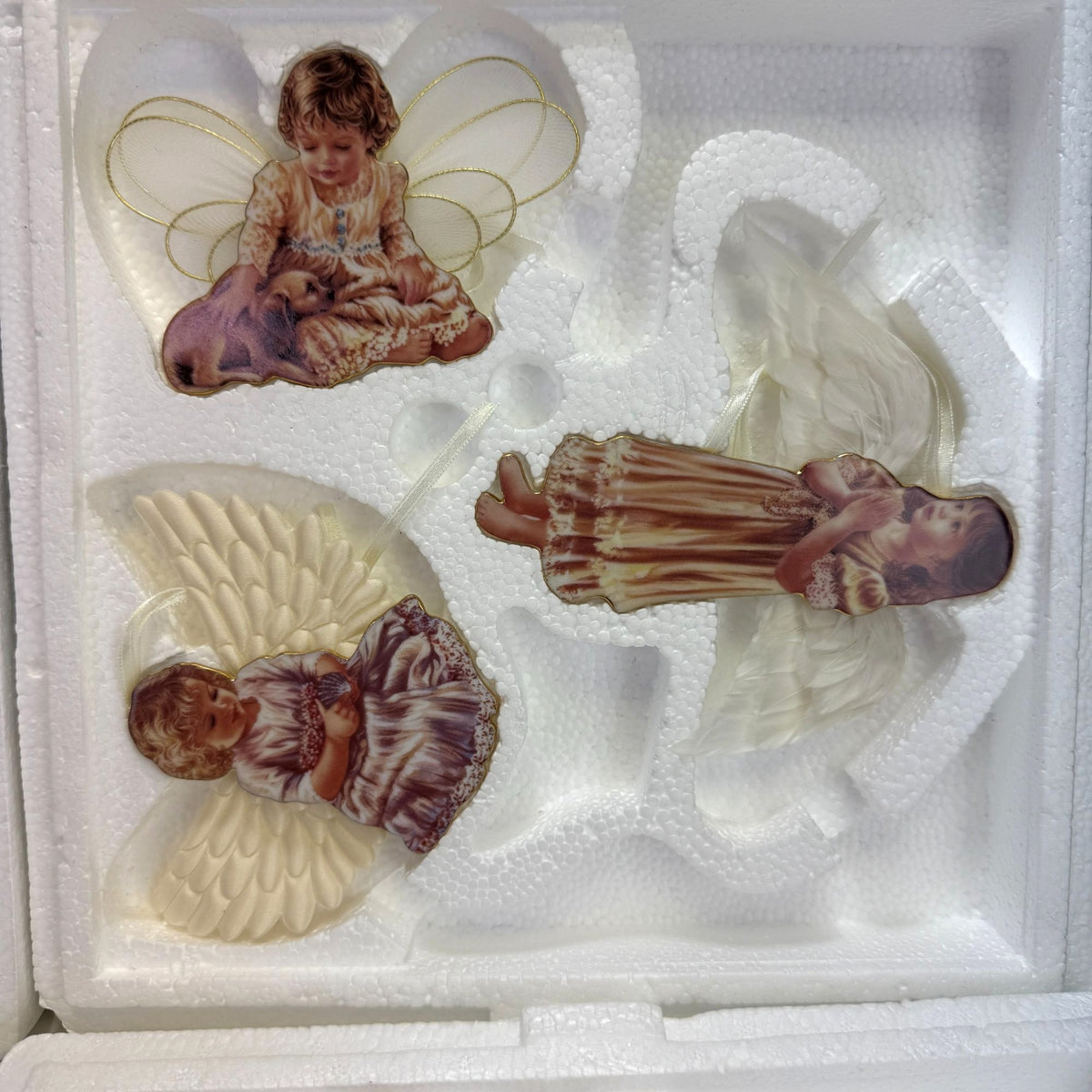 Bradford Dona Gelsinger Heaven's Little Angels Christmas Ornaments Sets 9-12