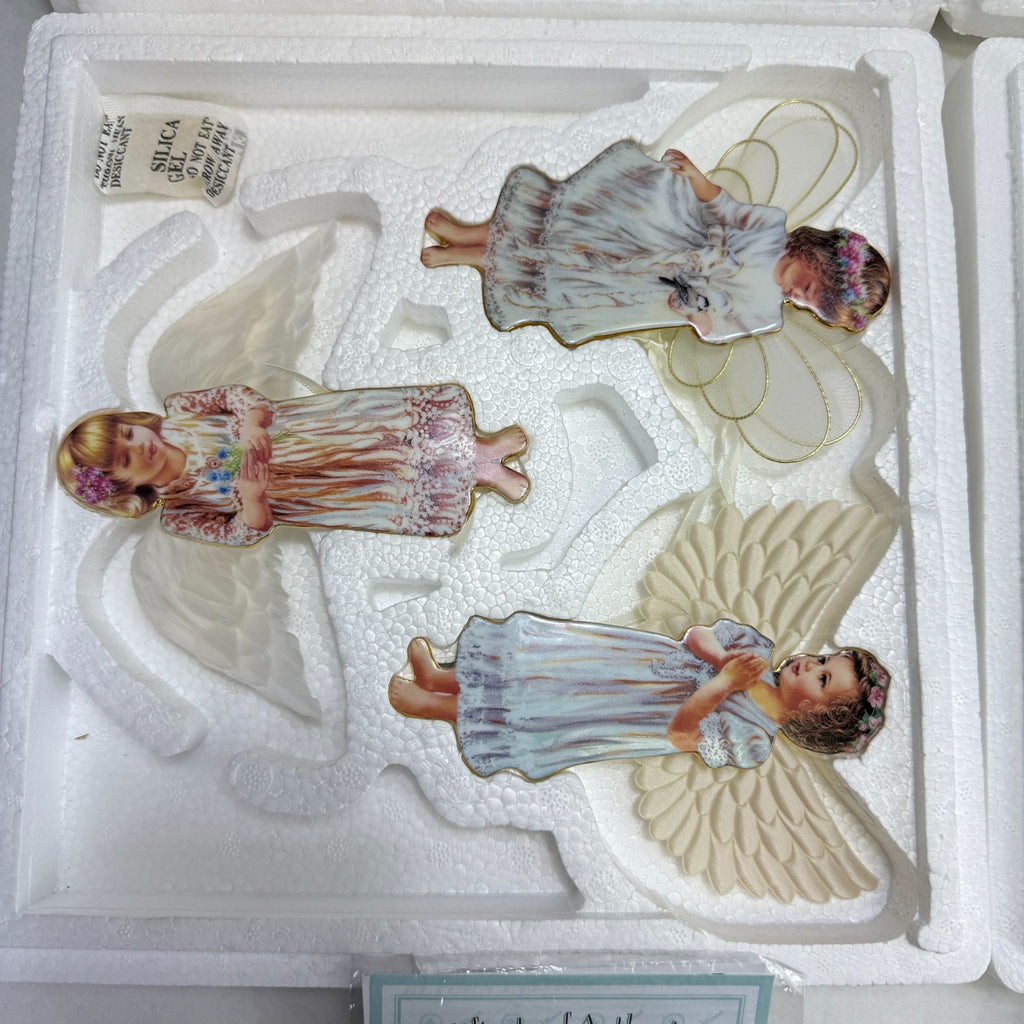 Bradford Dona Gelsinger Heaven's Little Angels Christmas Ornaments Sets 9-12