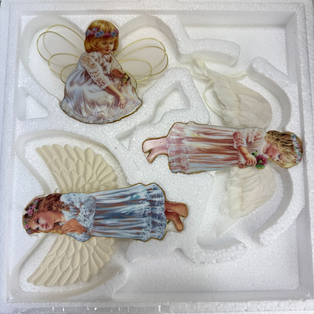 Bradford Dona Gelsinger Heaven's Little Angels Christmas Ornaments Sets 9-12